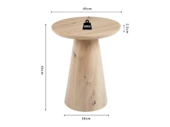 Mesa auxiliar redonda colección TIGNES – Efecto pino – D45 x H55 cm