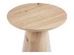 Mesa auxiliar redonda colección TIGNES – Efecto pino – D45 x H55 cm