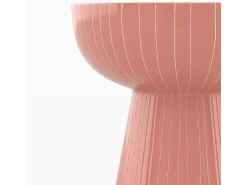 Mesa auxiliar redonda de metal rosa - Sidonie