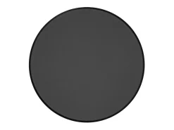 Mesa auxiliar redonda de metal negro y latón D45 cm - Corry