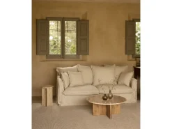Mesa auxiliar redonda de mármol daino reale DECOWOOD de Ø28x45cm - TOSCANA - DECOWOOD