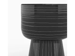 Mesa auxiliar redonda de metal negro - Zita