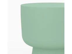Mesa auxiliar redonda de metal verde - Prisca