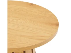 Mesa auxiliar redonda estilo escandinavo de madera LIV