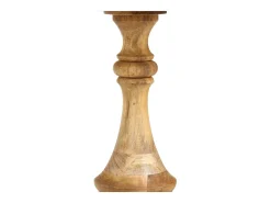 Mesa auxiliar redonda madera maciza de mango 43x43x66 cm