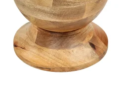 Mesa auxiliar redonda madera maciza de mango 43x43x66 cm