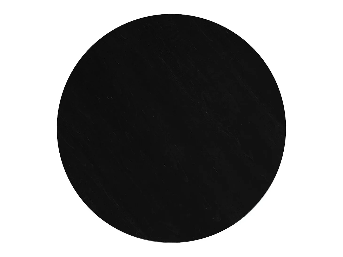 Mesa auxiliar redonda negra de madera de acacia D50 cm - Képès