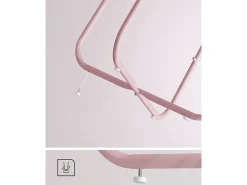 Mesa auxiliar redonda Valora con cesta | Rosa | Mesita de noche