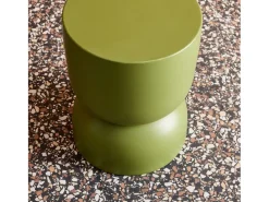 Mesa auxiliar, rincón de sofá, mesita metal ø32 x h42cm verde