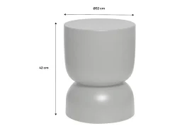 Mesa auxiliar, rincón de sofá, mesita metal ø32 x h42cm verde