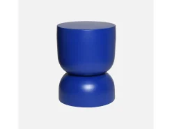 Mesa auxiliar, rincón de sofá, mesita metal ø32 x h42cm azul