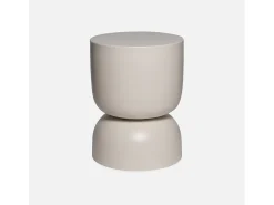 Mesa auxiliar, rincón de sofá, mesita metal ø32 x h42cm crema
