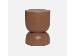 Mesa auxiliar, rincón de sofá, mesita metal ø32 x h42cm terracota