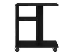 Mesa Auxiliar Roble negro 50 x 30 x 55 cm Madera contrachapada