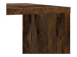 Mesa auxiliar ruedas madera ingeniería roble ahumado 50x30x55cm