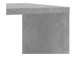 Mesa auxiliar ruedas madera ingeniería gris hormigón 50x30x55cm