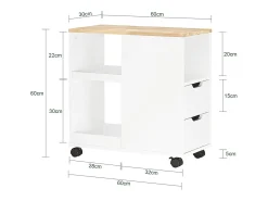 Mesa Auxiliar Soporte Para Impresora FBT130-WN SoBuy