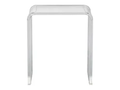 Mesa Auxiliar SucceBuy en Acrílico en Forma de C, Lúcite Transparente para Salón y Oficina