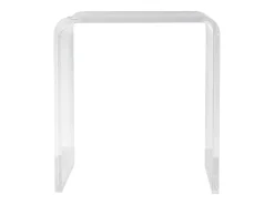 Mesa Auxiliar SucceBuy en Acrílico en Forma de C, Lúcite Transparente para Salón y Oficina