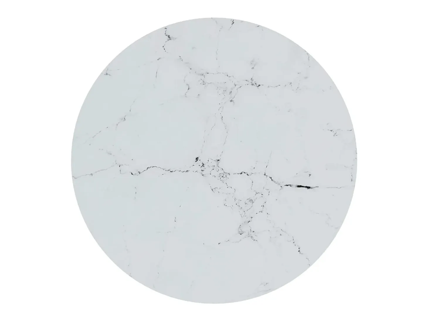 Mesa auxiliar vidrio templado dorado y mármol blanco 45 cm ES325432