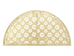 Mesa auxiliar vintage metal semicircular 72x36x74 cm dorado