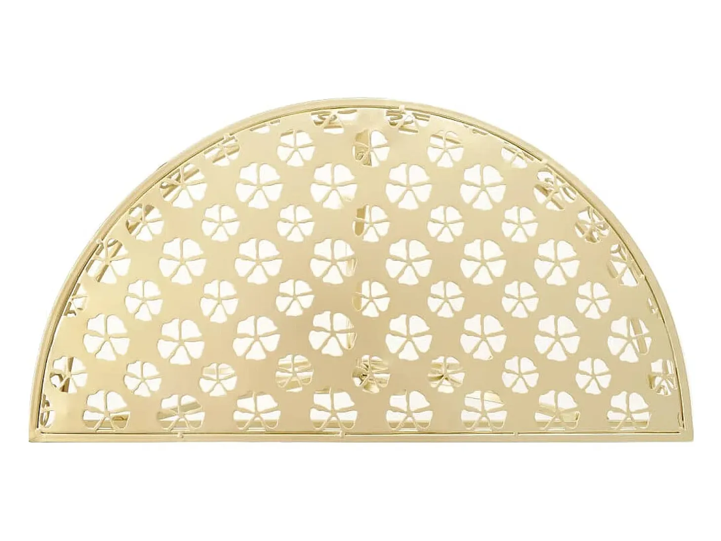 Mesa auxiliar vintage metal semicircular 72x36x74 cm dorado