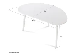 Mesa auxiliar 84x43,5x50 cm blanca