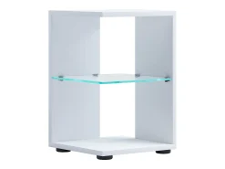 Mesa auxiliar y mesa de centro Elani Blanco AL. 45 x AN. 30 x P. 30 cm