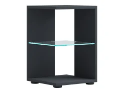 Mesa auxiliar y mesa de centro Elani Antracita AL. 45 x AN. 30 x P. 30 cm