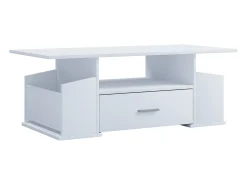 Mesa auxiliar y mesa de centro Junata Blanco AL. 44 x AN. 110 x P. 52 cm