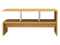 Mesa auxiliar y mesa de centro Maliso Blanco AL. 42 x AN. 90 x P. 60 cm