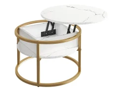 Mesa baja mármol blanco 57x57x47.5 marlo