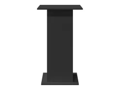 Mesa bar con almacenaje madera ingeniería negra 60x60x102 cm