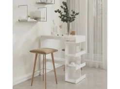 Mesa bar con estante aglomerado blanco brillo 100x50x101,5 cm ES774778