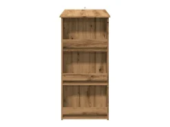 Mesa bar con estante almacenaje roble artisan 102x50x103,5 cm