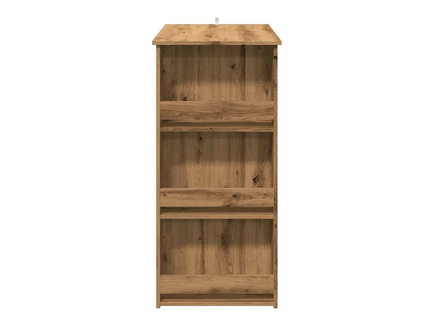 Mesa bar con estante almacenaje roble artisan 102x50x103,5 cm