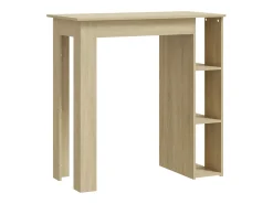 Mesa bar con estante contrachapada roble Sonoma 102x50x103,5 cm