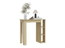 Mesa bar con estante contrachapada roble Sonoma 102x50x103,5 cm