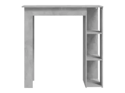 Mesa bar con estante contrachapada gris hormigón 102x50x103,5cm ES772025