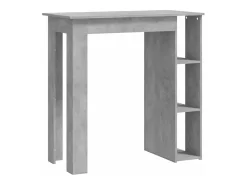 Mesa bar con estante contrachapada gris hormigón 102x50x103,5cm ES772025