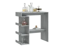 Mesa bar estante almacenaje gris Sonoma 100x50x101,5 cm