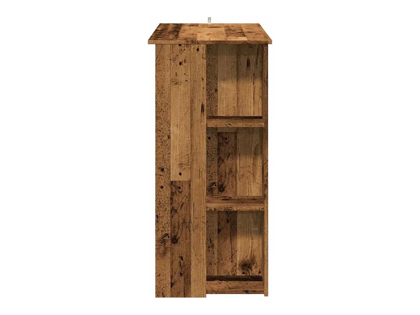 Mesa bar y estante madera ingeniería envejecida 102x50x103,5cm