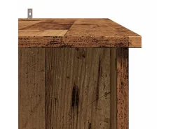 Mesa bar y estante madera ingeniería envejecida 102x50x103,5cm