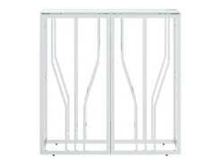Mesa consola acero inoxidable y vidrio 70x30x70 cm