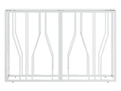 Mesa consola acero inoxidable y vidrio plateado 110x30x70 cm