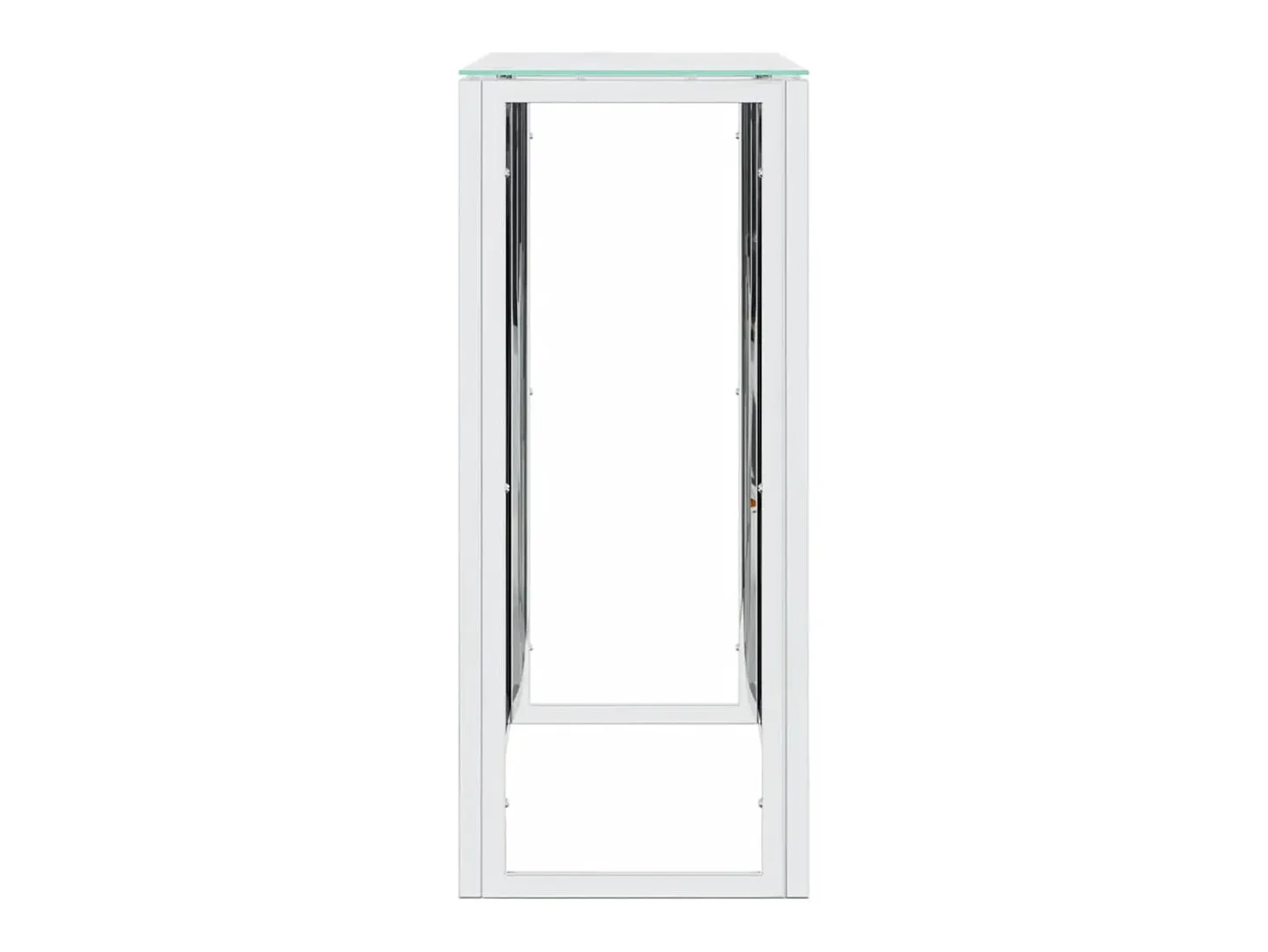 Mesa consola acero inoxidable y vidrio 110x30x70 cm ES432211