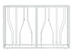 Mesa consola acero inoxidable y vidrio 110x30x70 cm ES432211