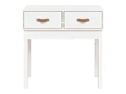 Mesa consola Blanca 76,5x40x75 cm Madera maciza de pino