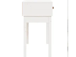 Mesa consola Blanca 76,5x40x75 cm Madera maciza de pino
