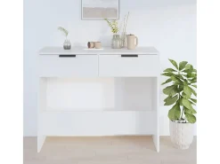 Mesa consola Blanca 90x36x75 cm Madera de ingeniería